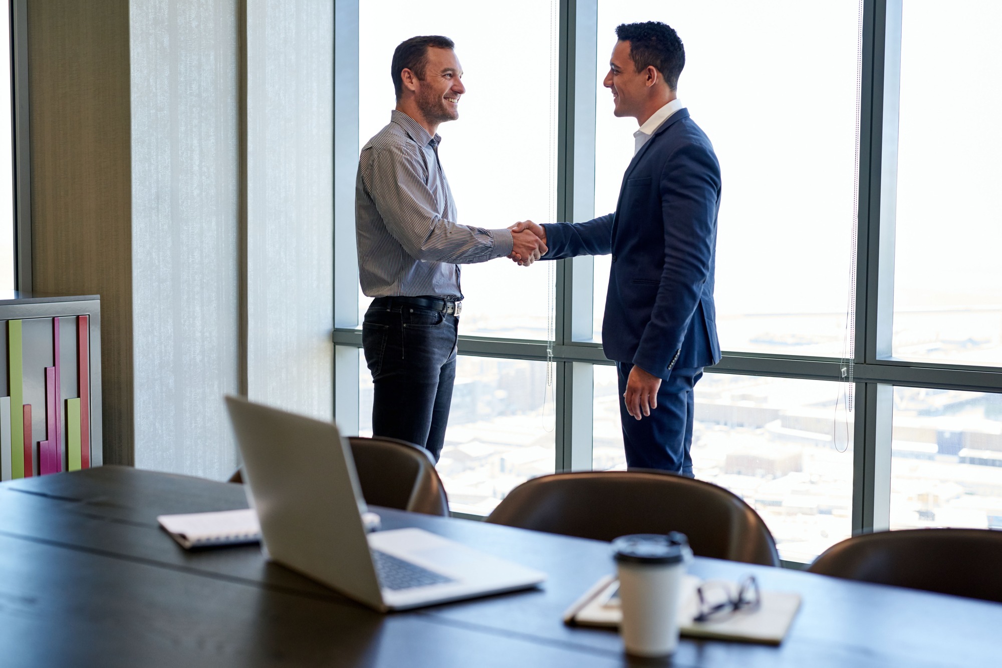 Businessmen shaking hands